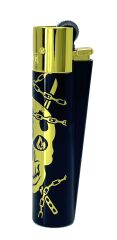 Clipper Deadly Chains Serisi Metal Çakmak - Gold
