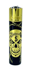 Clipper Deadly Chains Serisi Metal Çakmak - Gold