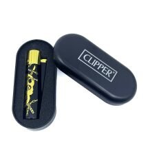 Clipper Deadly Chains Serisi Metal Çakmak - Gold