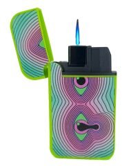 Zengaz Cool Tasarım Jet Alev Çakmak - Trippy Melting Eye