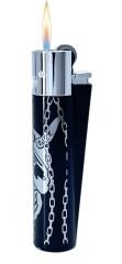 Clipper Deadly Chains Serisi Metal Çakmak - Silver