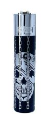 Clipper Deadly Chains Serisi Metal Çakmak - Silver
