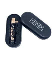 Clipper Deadly Chains Serisi Metal Çakmak - Rose Gold