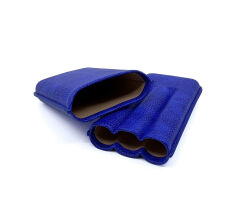 Parmida Royal Blue Beşli Puro Seti - Puro Kılıfı, Çakmak, Kesici, Sehpa, Küllük - Mavi