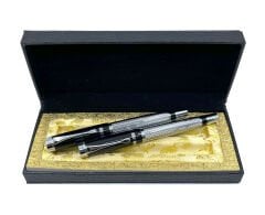 Silver İkili Metal Kalem Seti - Dolma Kalem/Tükenmez Kalem