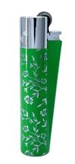Clipper Green Pattern Metal Çakmak - Yeşil