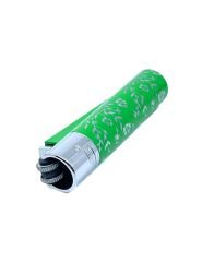Clipper Green Pattern Metal Çakmak - Yeşil