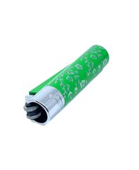 Clipper Green Pattern Metal Çakmak - Yeşil