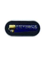 Clipper Blue Pattern Metal Çakmak - Lacivert