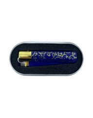 Clipper Blue Pattern Metal Çakmak - Lacivert