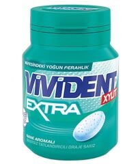 Vivident Extra Mentol-Nane Aromalı Şekersiz-Tatlandırıcılı Draje Sakız Kutu 66g