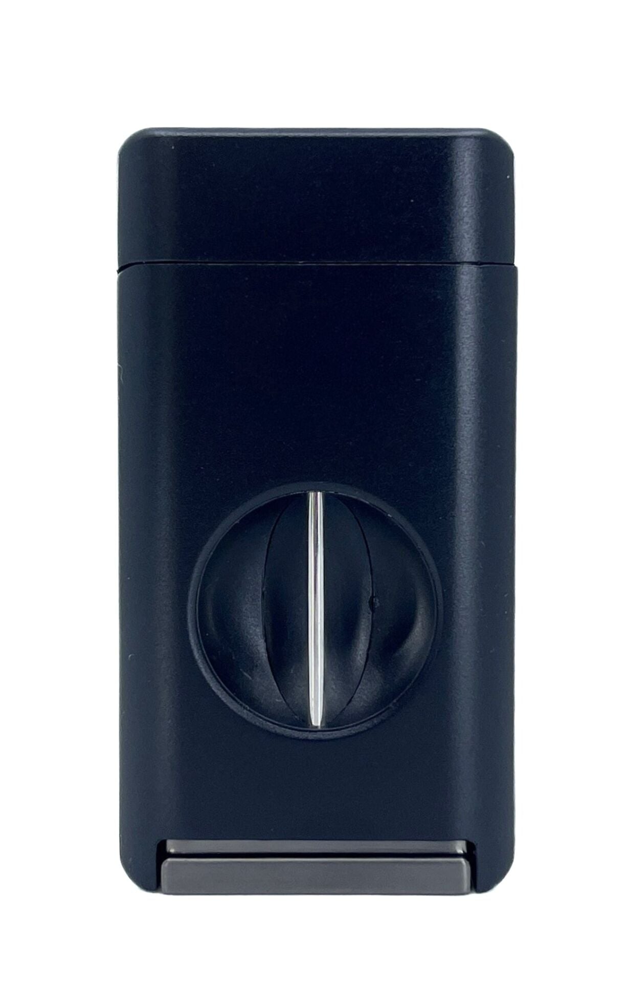 Parmida Mat Siyah 3 Pürmüz Alevli Puro Çakmağı - Entegre Giyotin Kesicili & Gaz Göstergeli