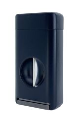 Parmida Mat Siyah 3 Pürmüz Alevli Puro Çakmağı - Entegre Giyotin Kesicili & Gaz Göstergeli