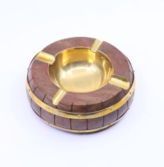 Fıçı Model Ahşap Pirinç Eskitme Küllük