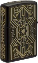 Zippo Art Deco Skull Black Matte Dizayn Çakmak