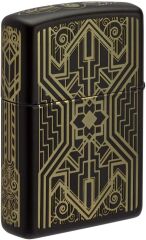 Zippo Art Deco Skull Black Matte Dizayn Çakmak
