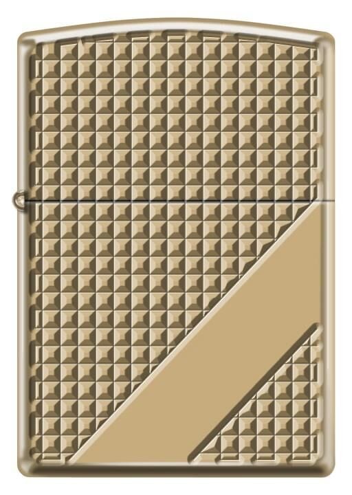 Zippo Hatch Design Armor Case Gold Çakmak