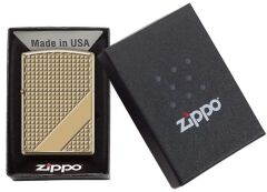 Zippo Hatch Design Armor Case Gold Çakmak