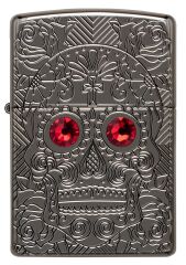 Zippo Crystal Eyes Skull / Kristal Gözlü Kafatası Armor Case Çakmak