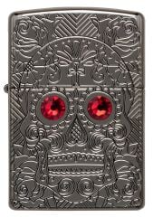 Zippo Crystal Eyes Skull / Kristal Gözlü Kafatası Armor Case Çakmak