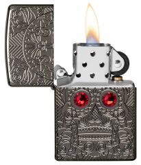 Zippo Crystal Eyes Skull / Kristal Gözlü Kafatası Armor Case Çakmak
