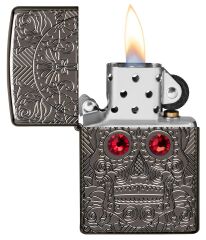 Zippo Crystal Eyes Skull / Kristal Gözlü Kafatası Armor Case Çakmak