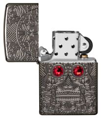 Zippo Crystal Eyes Skull / Kristal Gözlü Kafatası Armor Case Çakmak