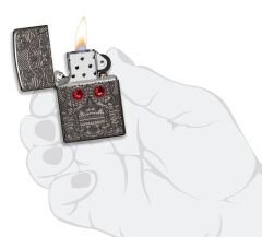 Zippo Crystal Eyes Skull / Kristal Gözlü Kafatası Armor Case Çakmak