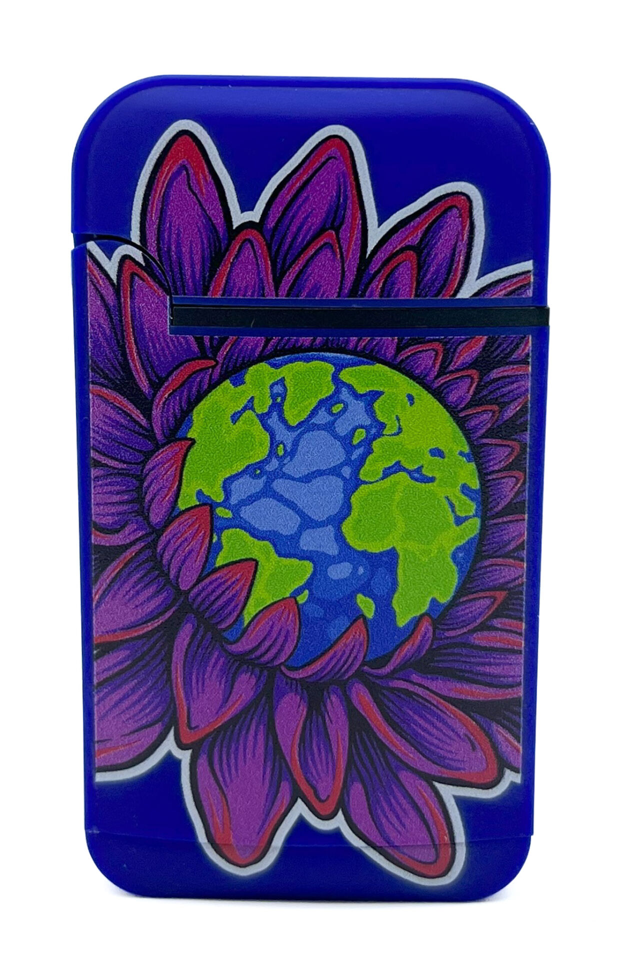 Zengaz Cool Tasarım Jet Alev Çakmak - Flower Earth