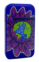 Zengaz Cool Tasarım Jet Alev Çakmak - Flower Earth