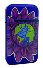 Zengaz Cool Tasarım Jet Alev Çakmak - Flower Earth