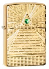 Zippo Eye Of Providence Design Armor Case Gold Çakmak