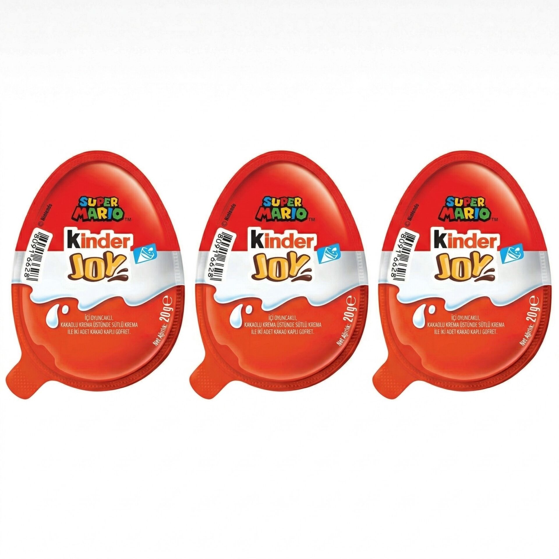 Kinder Joy Super Mario Süpriz Yumurta 3'lü Paket 3 x 20 G