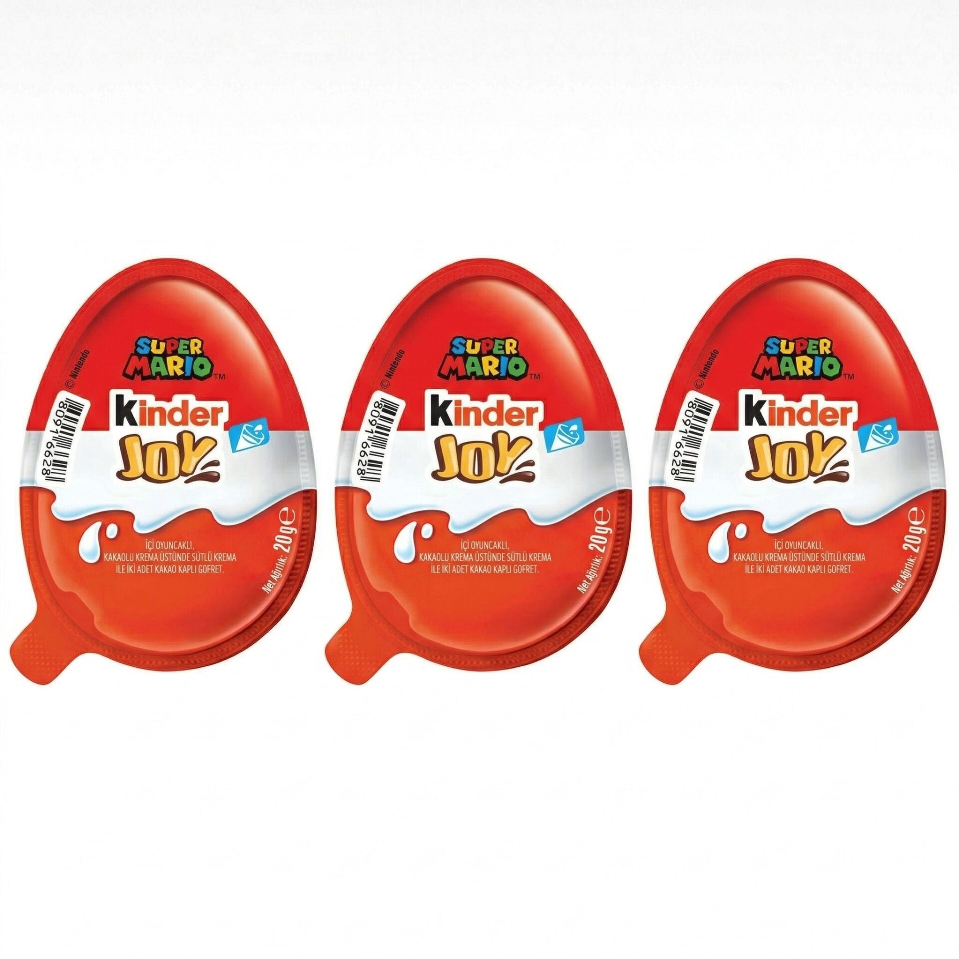 Kinder Joy Super Mario Süpriz Yumurta 3'lü Paket 3 x 20 G
