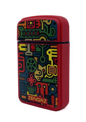 Zengaz Cool Tasarım Jet Alev Çakmak - Red Retro