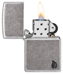 Zippo Armor® Series Flame Antique Silver Plate Dizayn Çakmak