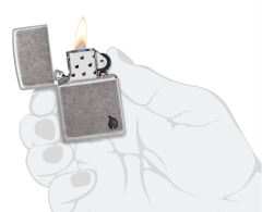 Zippo Armor® Series Flame Antique Silver Plate Dizayn Çakmak