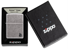 Zippo Armor® Series Flame Antique Silver Plate Dizayn Çakmak