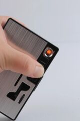 USB Çakmaklı Otomatik Tabaka Silver