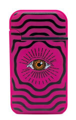 Zengaz Cool Tasarım Jet Alev Çakmak - Magenta Vibrant Eye
