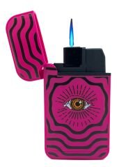 Zengaz Cool Tasarım Jet Alev Çakmak - Magenta Vibrant Eye