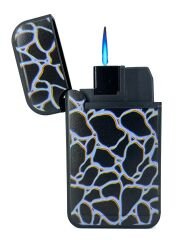 Zengaz Cool Tasarım Jet Alev Çakmak - Black Crackle