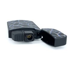 Zengaz Cool Tasarım Jet Alev Çakmak - Black Crackle