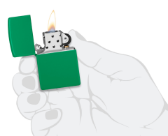 Zippo Regular Green Grass Matte - Çimen Yeşili  Mat Dizayn Çakmak
