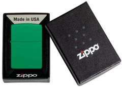 Zippo Regular Green Grass Matte - Çimen Yeşili  Mat Dizayn Çakmak