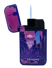 Zengaz Cool Tasarım Jet Alev Çakmak - Synthwave City