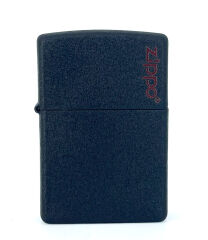 Zippo Black Crackle Logo Dizayn Çakmak