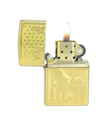 Zippo American Eagle High Polished Gold Dizayn Çakmak
