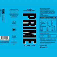 Prime Blue Raspberry 500 ml - Mavi Ahududu Aromalı Sporcu İçeceği