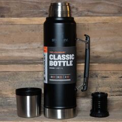 Stanley Legendary Klasik Vakumlu Paslanmaz Çelik Termos 1LT - Matte Black Pebble